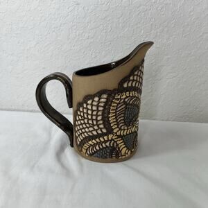 Wedge Pottery Pitcher jar vase, Brandon, Fla, '82. Vintage, decor, home accent